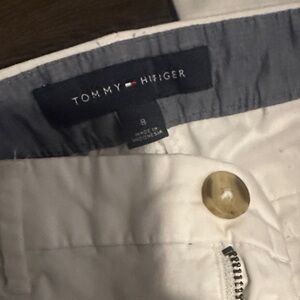 Tommy Hilfiger White Trousers with Button Detail
